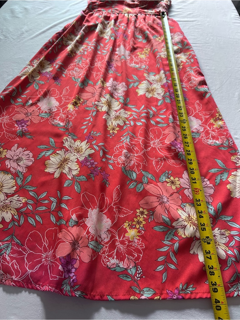 B.O.G. Collective Red Floral Bustier Maxi Dress Size M - Picture 5 of 9